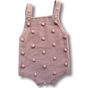 Pink Knit‎ Pom Poms Bodysuit Size 3-6Mo